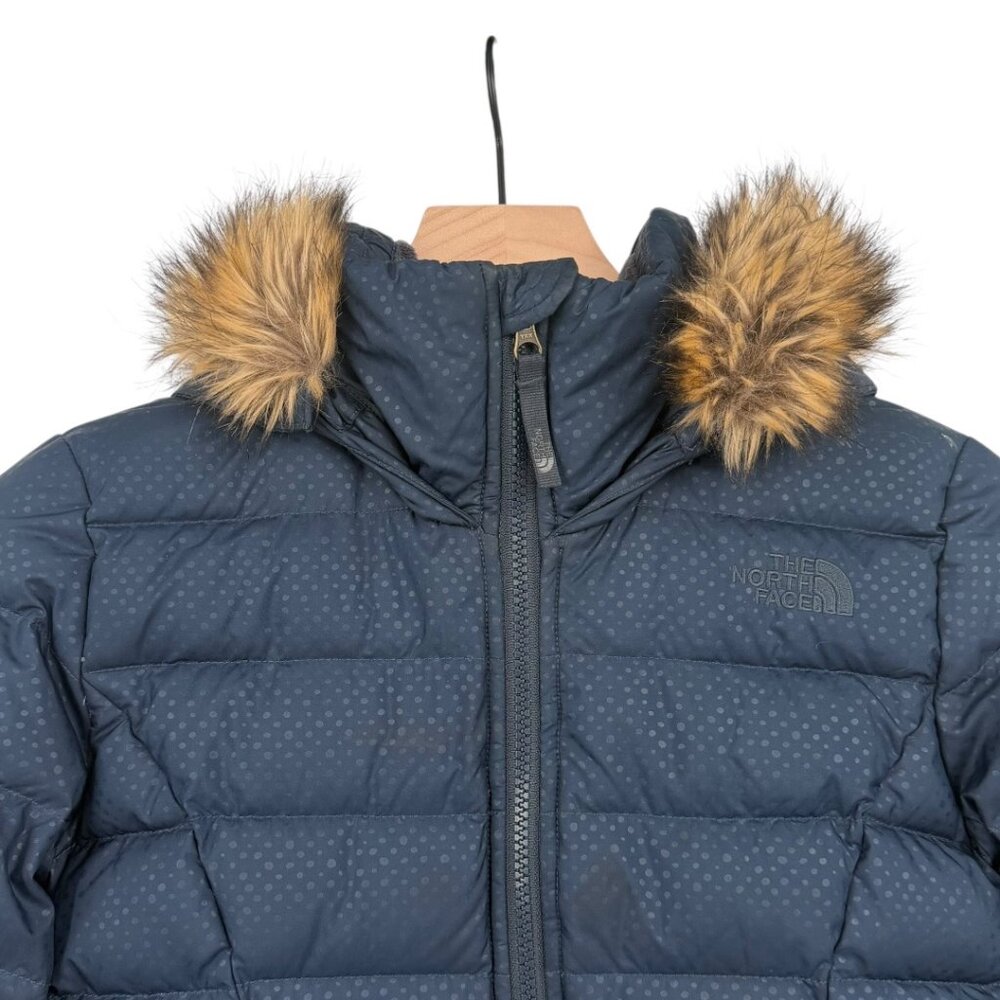 The North Face Kids Gotham Hooded Down Jacket with Faux-Fur Trim M - Picture 6 of 7